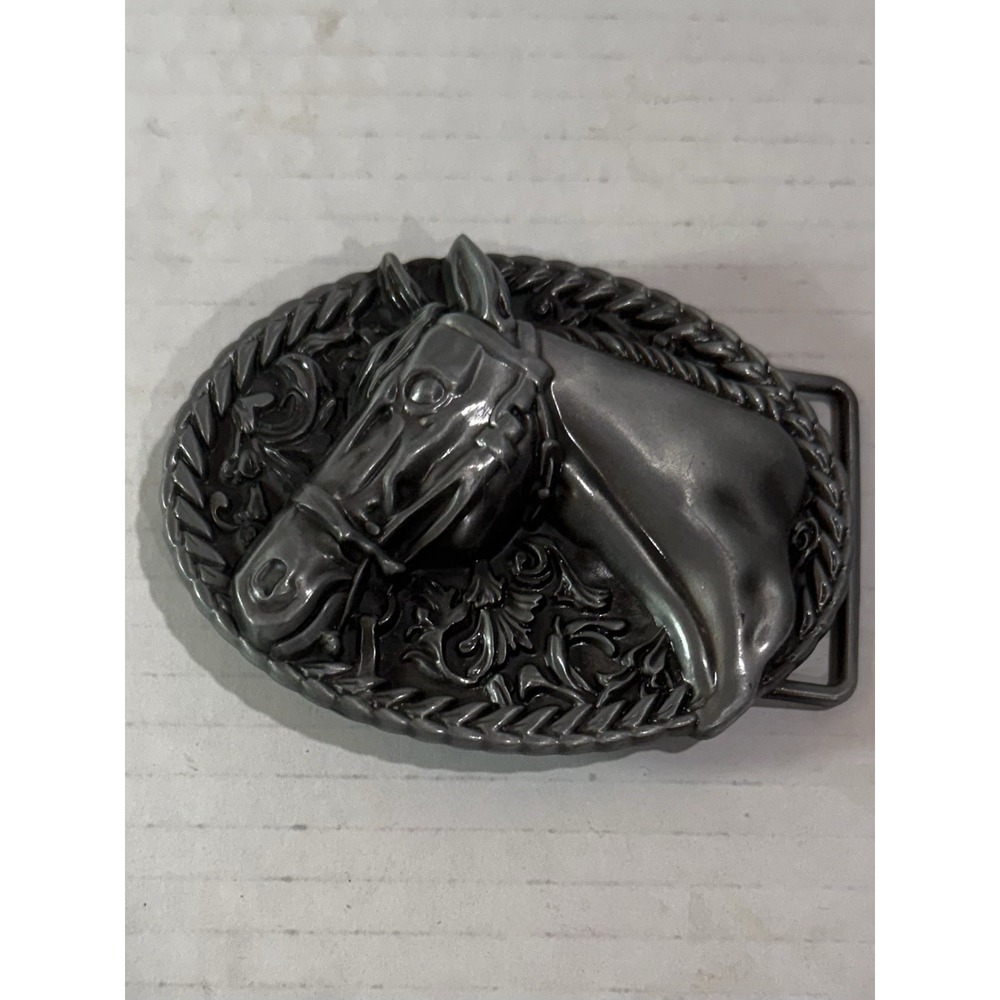 Horse Head Belt Buckle – Western Style –‎ Unbranded – Metal